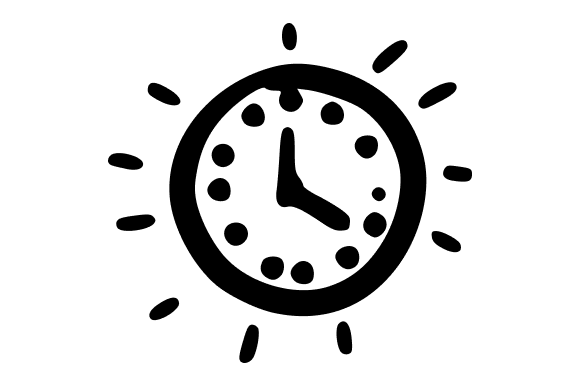 Clock Illustration in Doodle Style