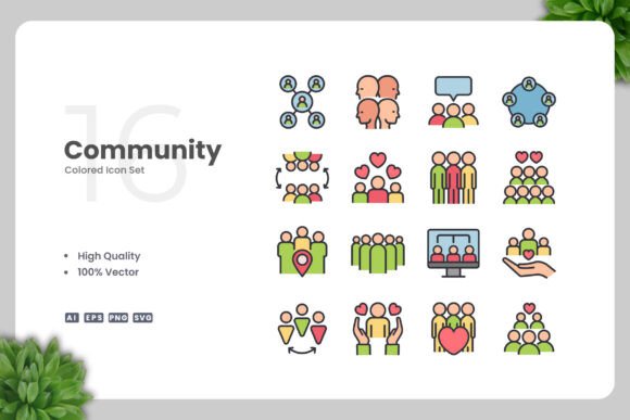 Community Color Icons: A Versatile Design Solution for Modern Projects
