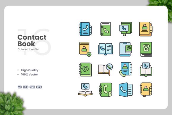 Contact Book Color Icons: A Versatile Design Solution