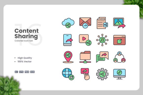 Content Sharing Color Icons: A Modern Design Solution for Every Platform