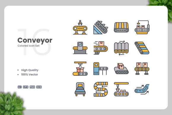 Conveyor Color Icons: A Versatile Design Tool for Every Project