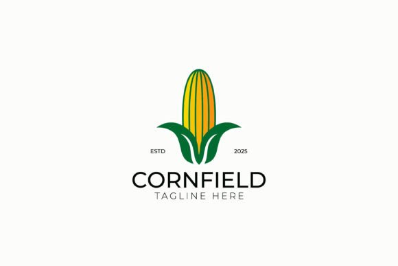 Cornfield Logo Green Leaves Yellow Corn: A Modern and Minimalist Branding Solution