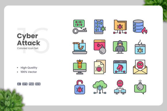 Cyber Attack Color Icons: A Versatile Tool for Modern Design