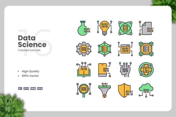 Data Science Color Icons for Modern Designers