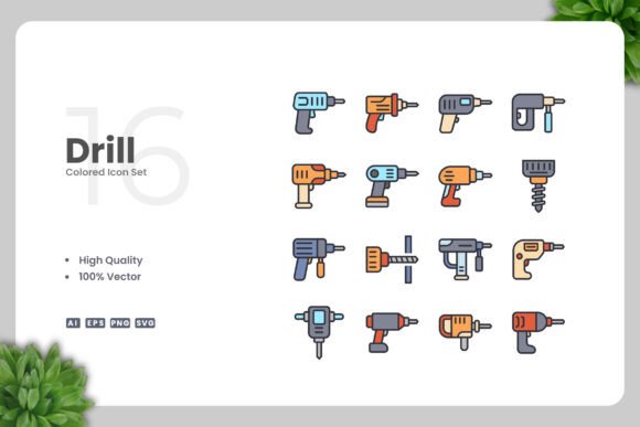 Drill Colored Icons: A Versatile Tool for Modern Design