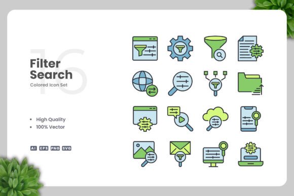 Filter Search Color Icons: A Versatile Design Asset for Modern Projects