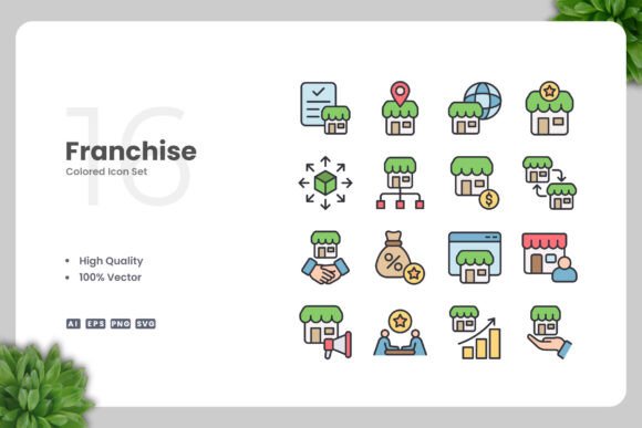 Franchise Color Icons: A Versatile Design Solution for Modern Projects