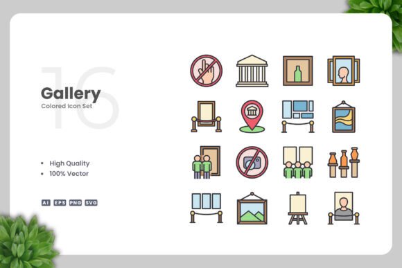 Gallery Color Icons for Modern Design Projects