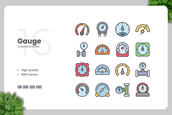 Gauge Colored Icons: A Versatile Design Tool for Every Project