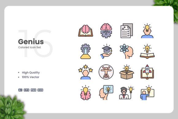 Genius Colored Icons: A Versatile Design Resource for Modern Creatives