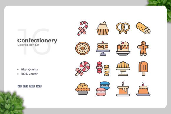 h1 Confectionery Color Icons: A Versatile Design Solution