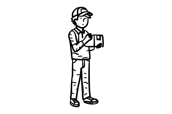Mail Carrier Delivering
