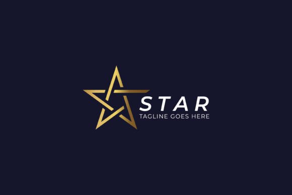 Modern and Elegant Gold Star Logo