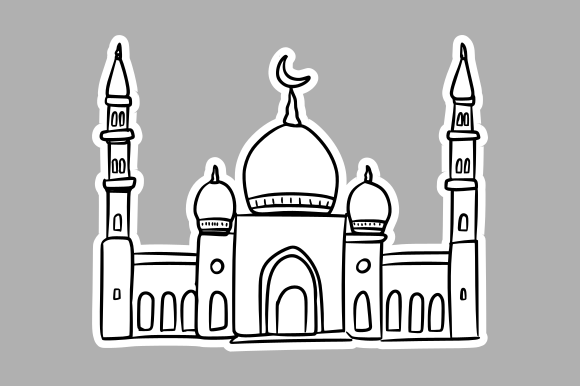 Vintage Islamic Mosque Illustration: A Timeless Design Asset for Modern Creatives